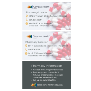 Pharmacy Information Cards
