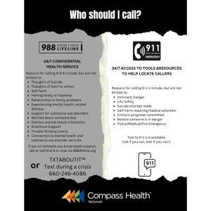 911 vs 988 Who Should I Call Flyer