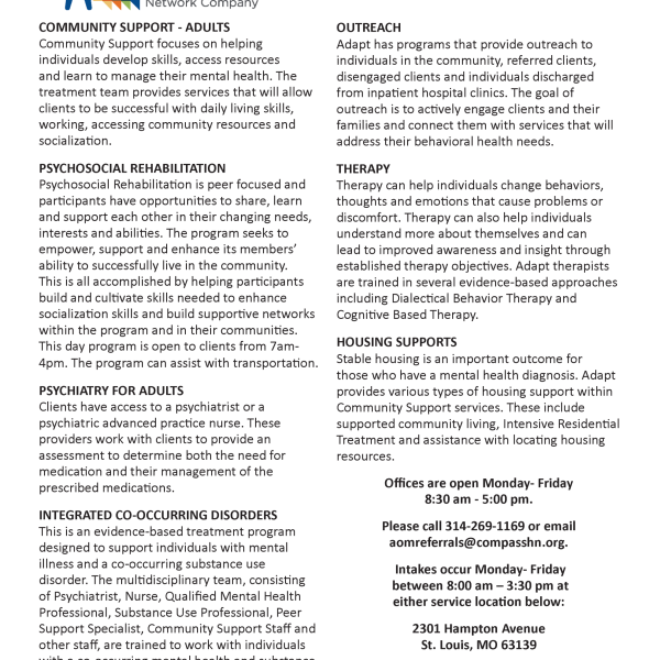 Adapt Programs and Services