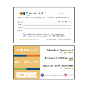 Dental Appointment Cards