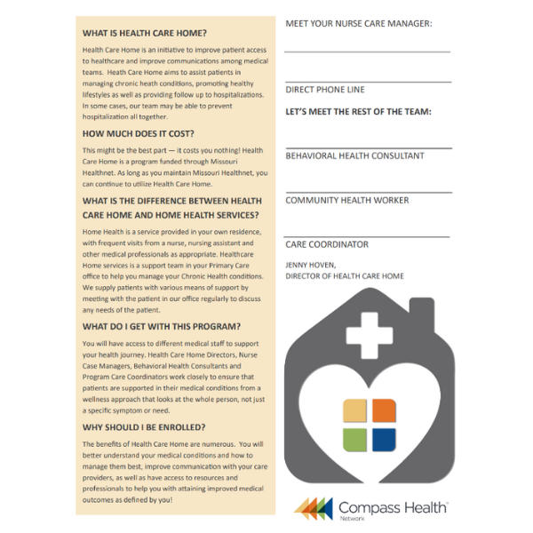 Healthcare Home Primary Care Flyer
